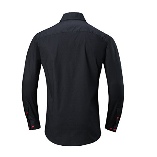 Alex Vando Men's Black Dress Shirt Alex Vando Men's Black Dress Shirt